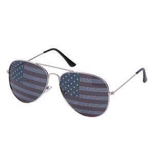 American USA Flag Aviator Sunglasses Unisex